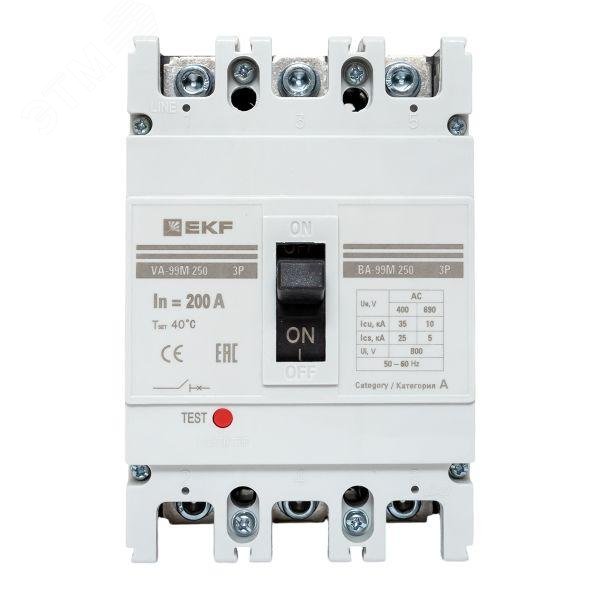 Выключатель автоматический 3п 250/200А 35кА ВА-99М PROxima mccb99-250-200m