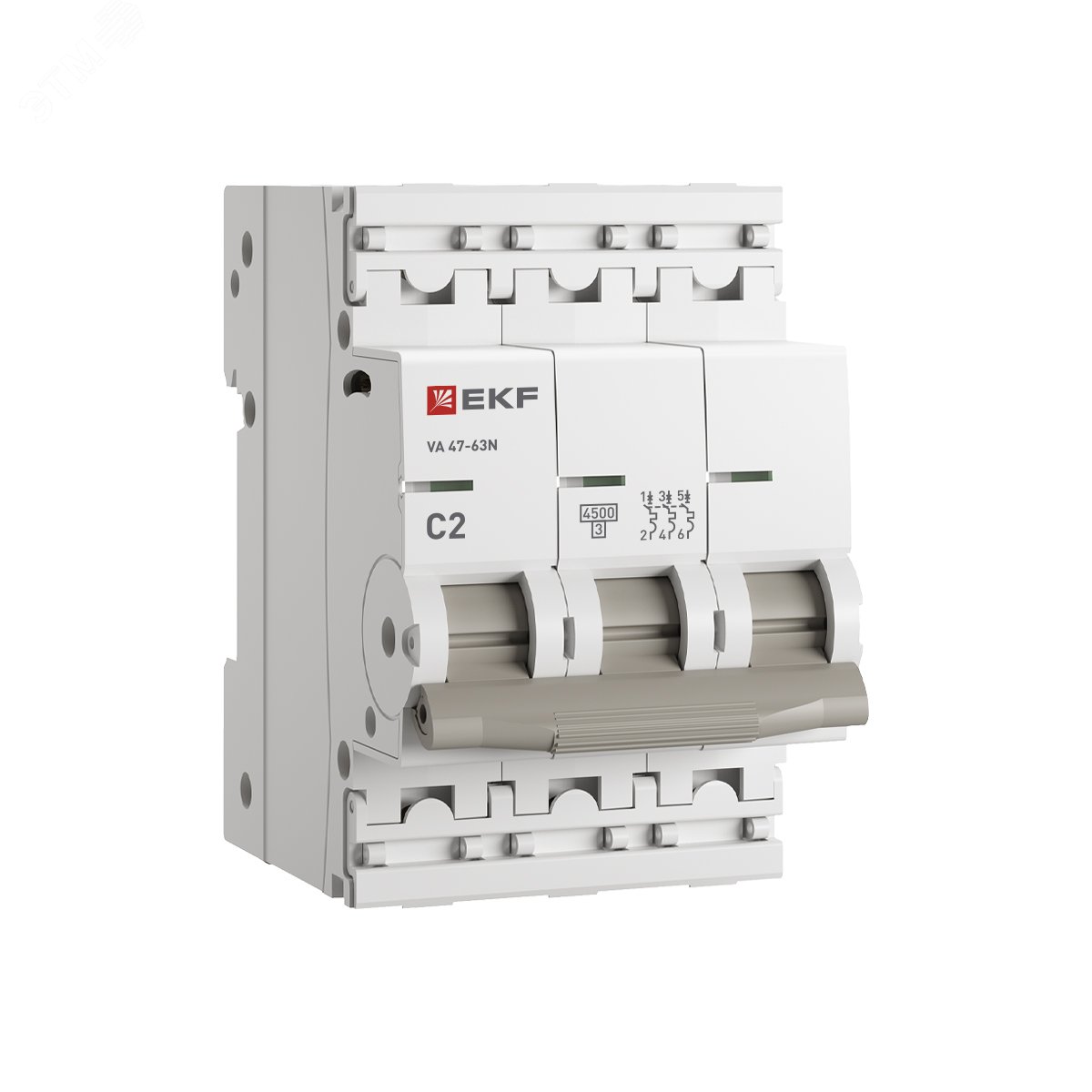 Фото товара Автоматический выключатель ВА 47-63N 3P 2А (C) 4,5 кА PROXIMA EKF