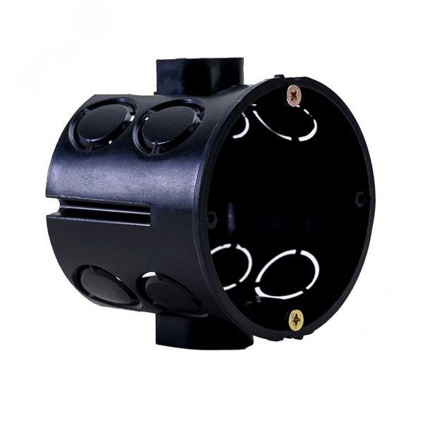 Коробка установочная КМТ-010-060 со стыковочными узлами для твердых стен (71х62) розничный стикер plc-kmt-010-060-r