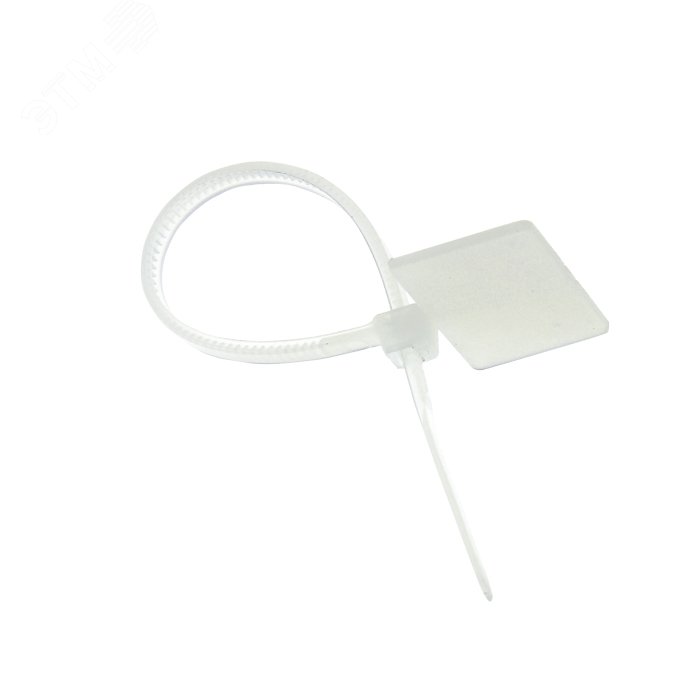 Хомут кабельный 2.5х110 нейл. бел. с маркировочной площадкой (уп.100шт) plc-c-p-2.5x110