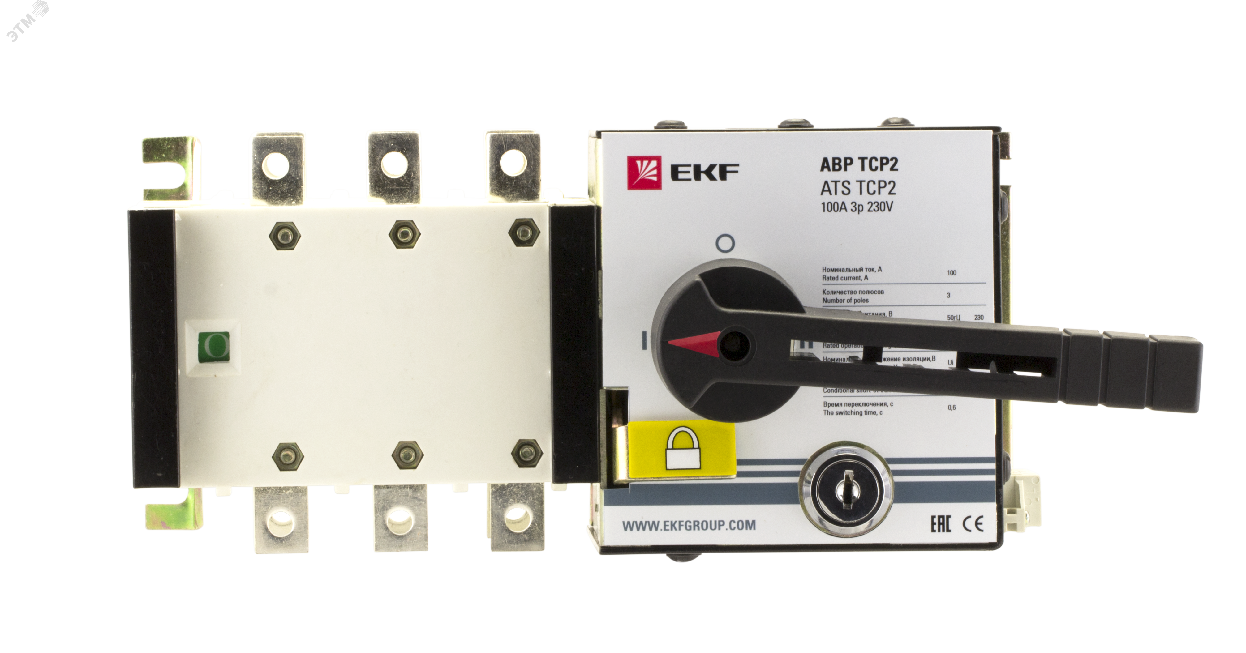 Устройство автоматического ввода резерва АВР 3п 100А 230В ТСР1 PROxima ats-tsr1-100A-3p-pro