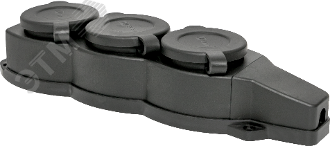 Колодка 3-м 16А IP44 2P+PE 230В с защ. крышками каучук RPS-015-16-230-44