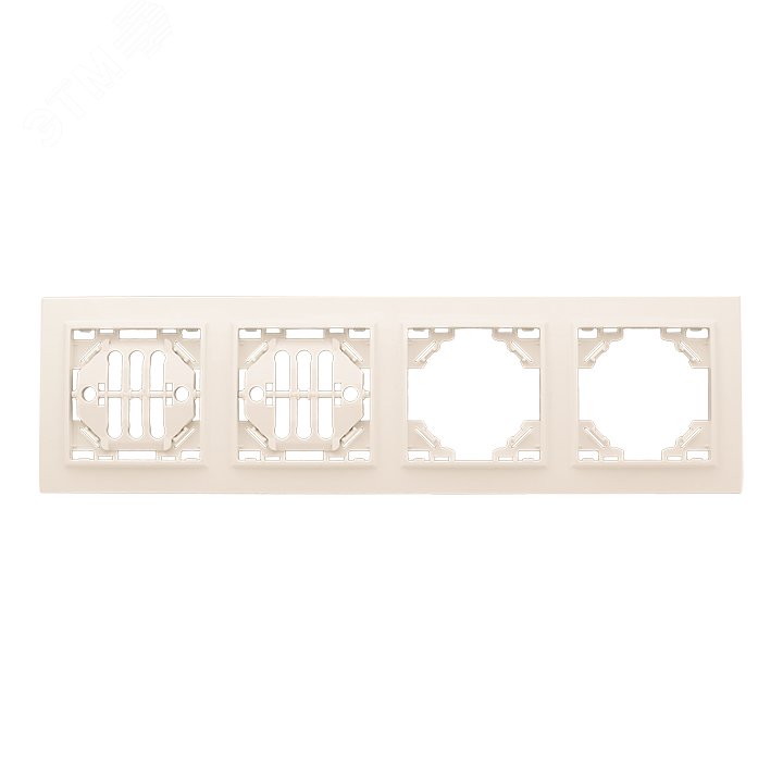 Рамка 4-местная горизонтальная бежевый Минск ERM-G-304-20