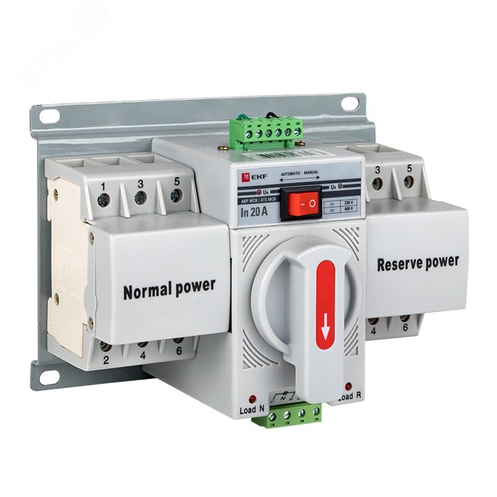 Устройство АВР МCB 20А (C) 3Р 400В PROxima ats-mcb-20c-3p-pro