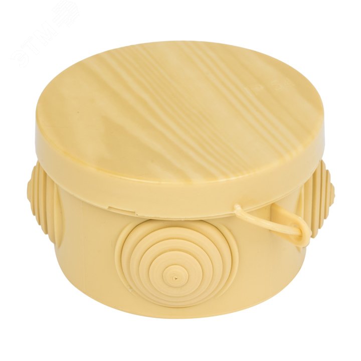 Коробка распределительная КМР-040-038 с крышкой (65х40) 4 мембранных ввода светлое дерево IP54 PROxima plc-kmr-040-038-s