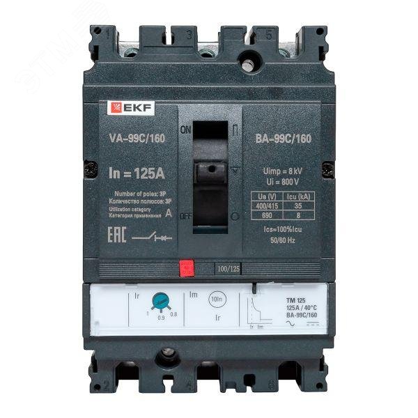 Выключатель автоматический 3п 160/125А 36кА ВА-99C Compact NS PROxima mccb99C-160-125