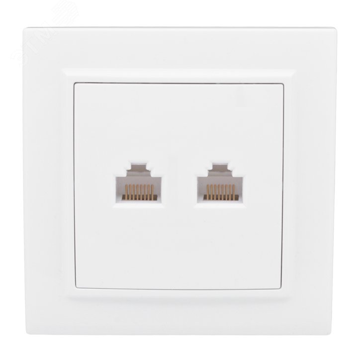 Фото товара Розетка компьютерная 2-м СП Минск RJ45 бел. ERK02-035-10