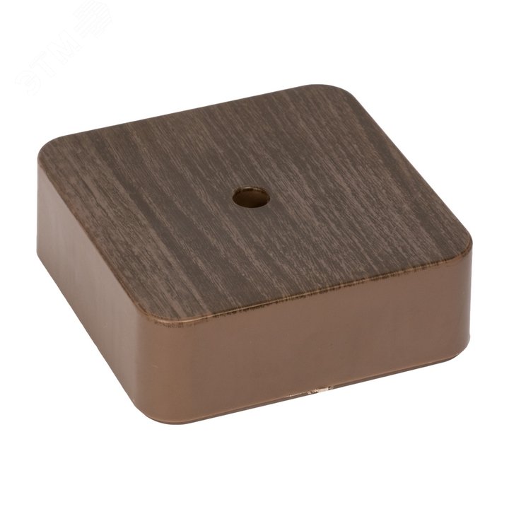 Коробка разветвительная KMP-030-030 (75х75х26) тёмное дерево PRO plc-kmr-030-030-t