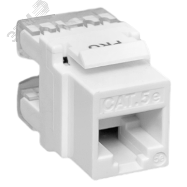 Фото товара Модуль Keystone RJ45 кат.5E неэкранир. 110 IDC 180град. бел. TERACOM PRO TRP-KSTN-180D-5EUTP-WH