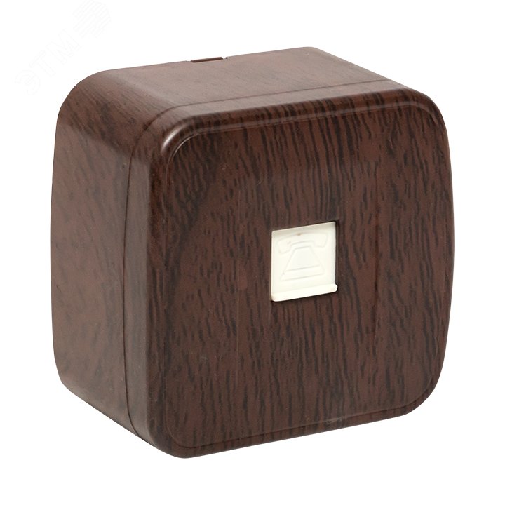 Розетка Phone 1-местная ОП Минск т-мное дерево EKF