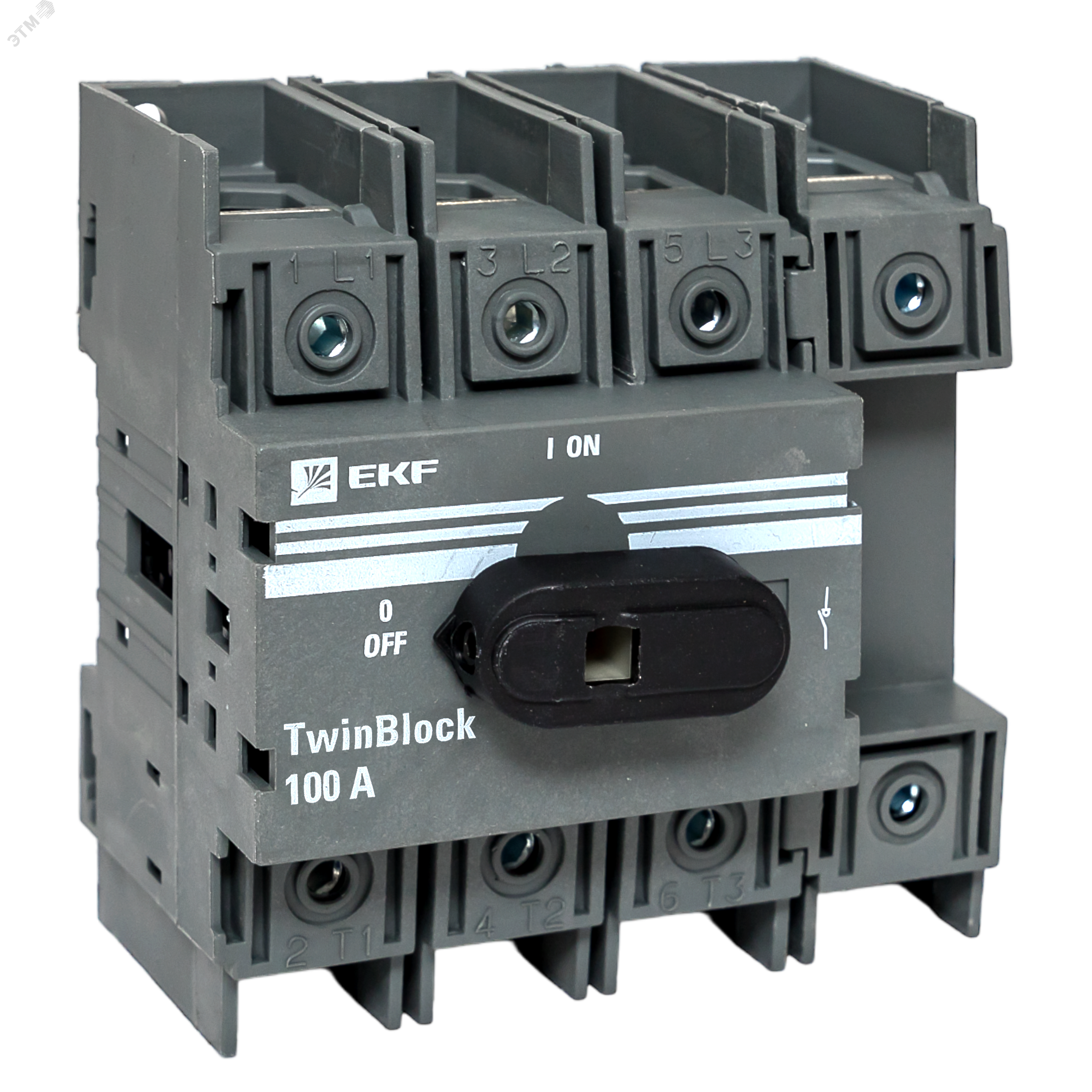 Рубильник 4п 100А с рукояткой управления для прямой установки TwinBlock tb-100-4p-f