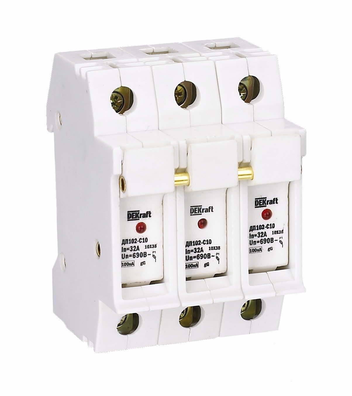 Держатель предохранительного типа C10 ДП102-С10-3Р 21385DEK