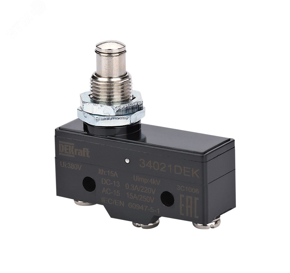 Фото товара Выключатель конц. миниатюр длинного плунжерного типа 1НО1НЗ 34021DEK