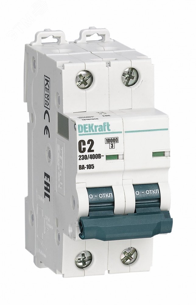 Автоматический выключатель 2P 2A х-ка C ВА-105 10кА 13161DEK