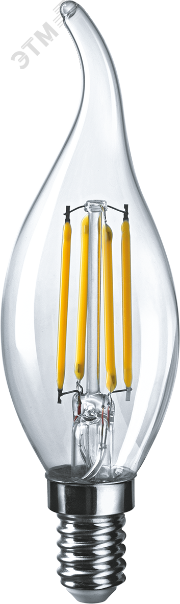 Лампа светодиодная LED 6вт Е14 теплый свеча на ветру FILAMENT 20466