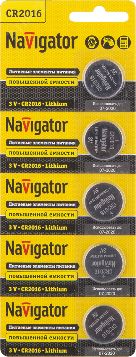Батарейка NBT-CR2016-BP5 17006