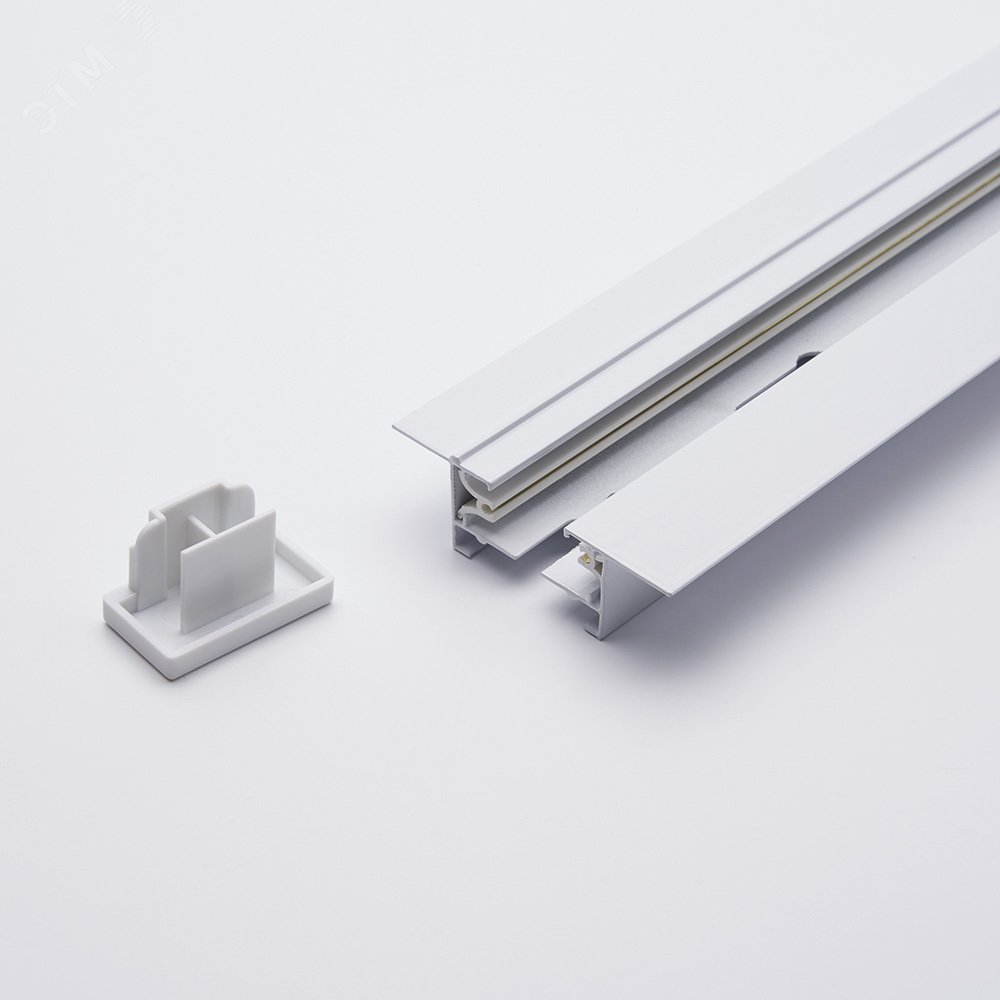 Шинопровод встраиваемый для трековых светильников 3м белый (в наборе токовод заглушка крепление) 10355