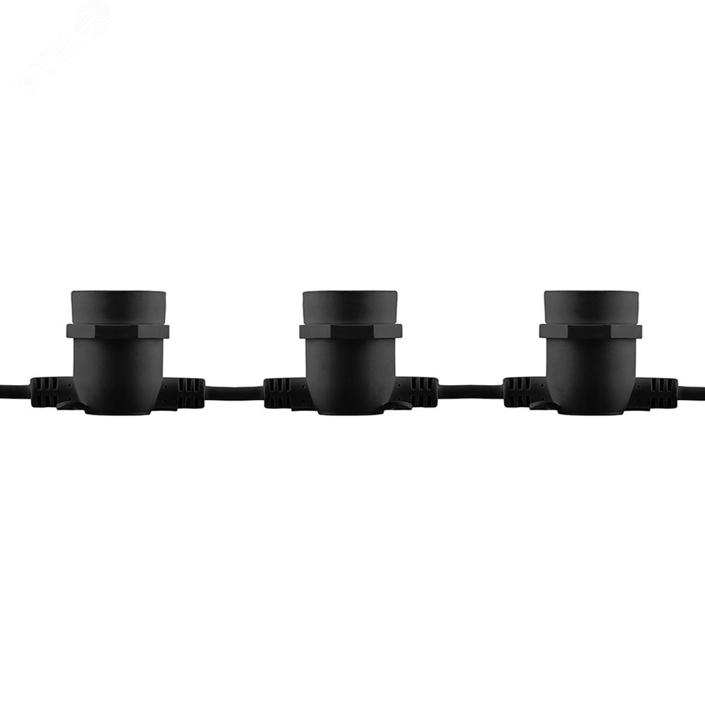 Гирлянда Белт-лайт 13м 20 патронов Е27 IP65 черный (комплект) 29885