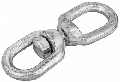 Вертлюг петля-петля D8, оцинкованная сталь CM633008