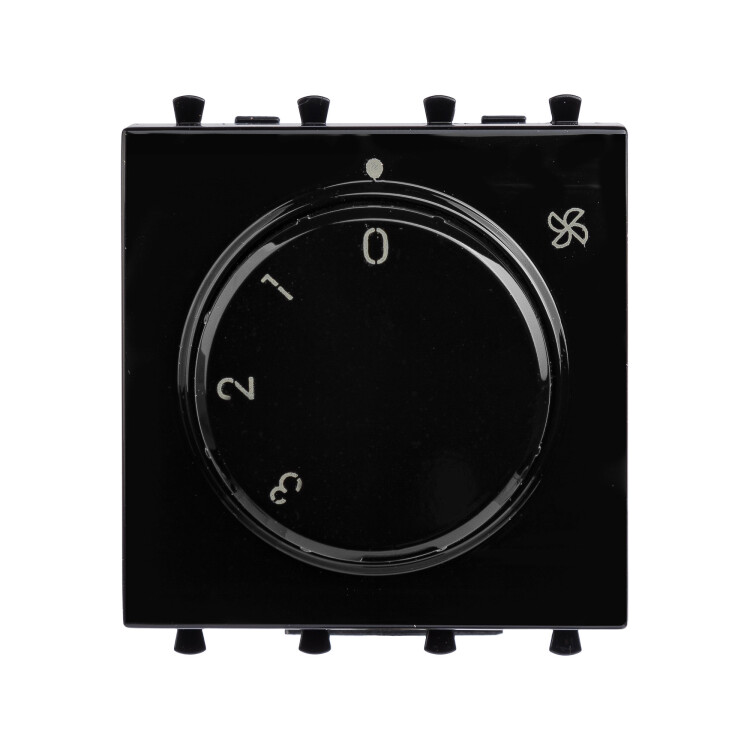 Механизм управления вентиляторами модульный, "Avanti", "Черный квадрат", 2 модуля 4402172