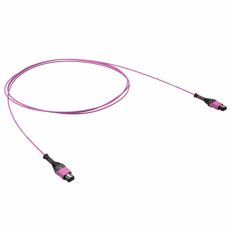 Патчкорд 12ОВ 50/125 OM4, 1xMTP PRO (12)/1xMTP PRO(12), 1м RNPCFF124B01