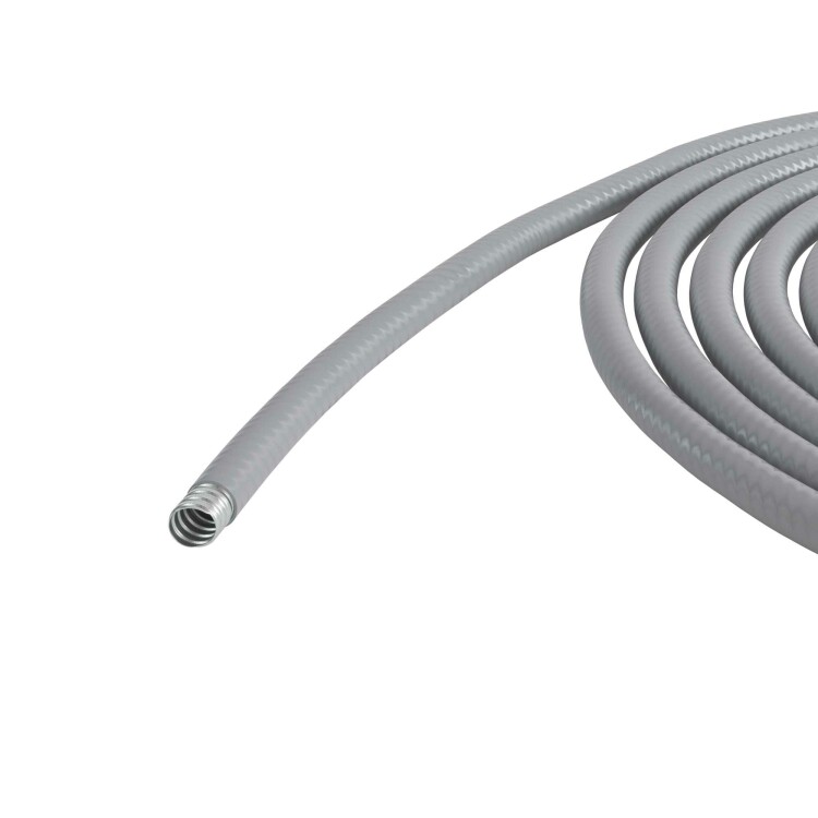 Металлорукав DN 40мм в гладкой ПВХ изоляции, Dвн 40,0 мм, Dнар 48,0, 25м, цвет серый 6070R-40