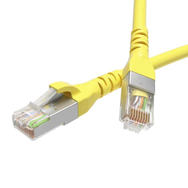 Патч-корд экранированный CAT6 F/UTP 4х2, LSZH, желтый, 0.5м RN6FU4505YL