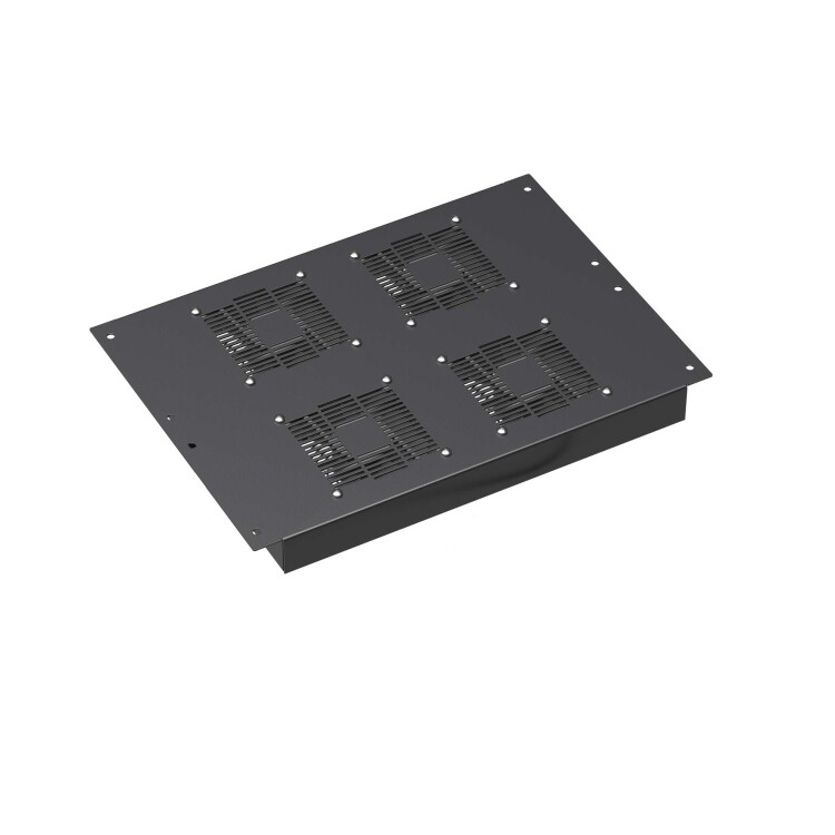 Потолочный модуль 4 вентилятора для крыши напольных 19" IT-корпусов ДКС серии CQE шириной 600мм, RAL9005 R5VSIT6004FB