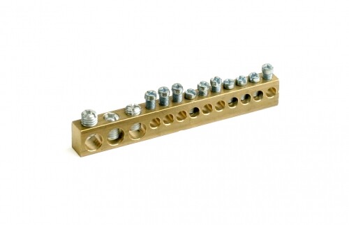 Усиленная клеммная колодка 12мод. (отв.3х9мм+10х5,4мм) 87112