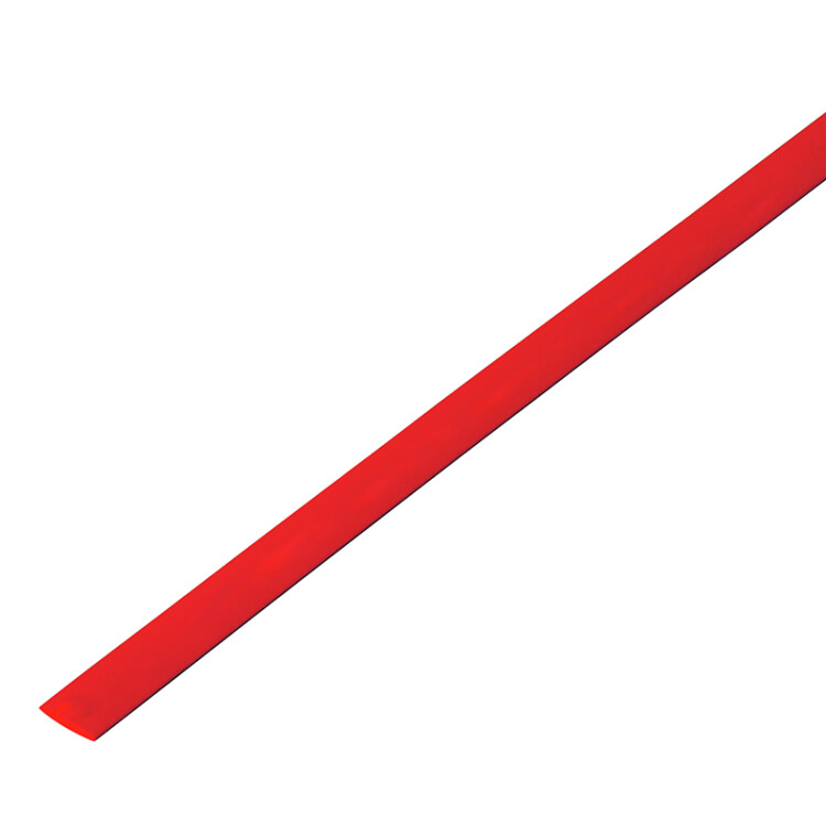 Трубка термоусаживаемая ТУТ 8,0/4,0мм, красная, 1м, 55-0804
