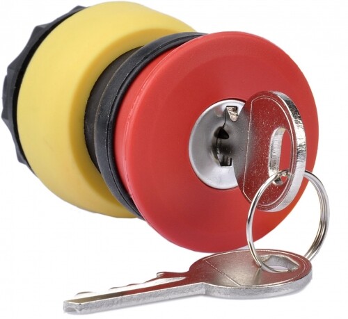 Фото товара Взрывозащищенная насадка-грибовидная. аварийная кнопка с ключом. Положение фиксирующего паза 270° 2361.0901.611.00