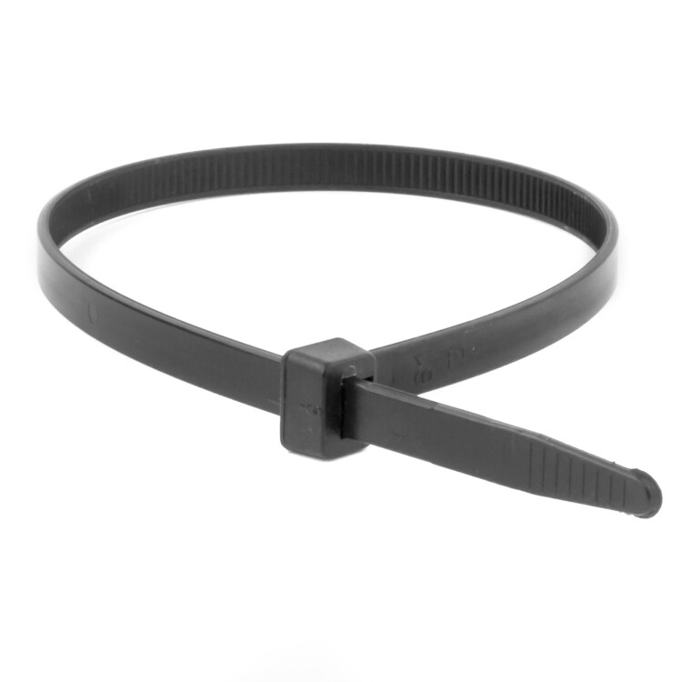 Хомут P6.6 устойчивый к высоким температурам, черный 7,6x370 25327SRT