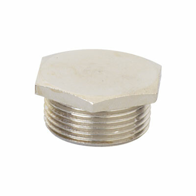 Заглушка M25x1,5, никелированная латунь 6050-25