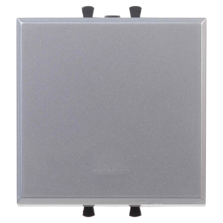 Кнопка одноклавишная модульная, "Avanti", "Закаленная сталь", 2 модуля 4404152