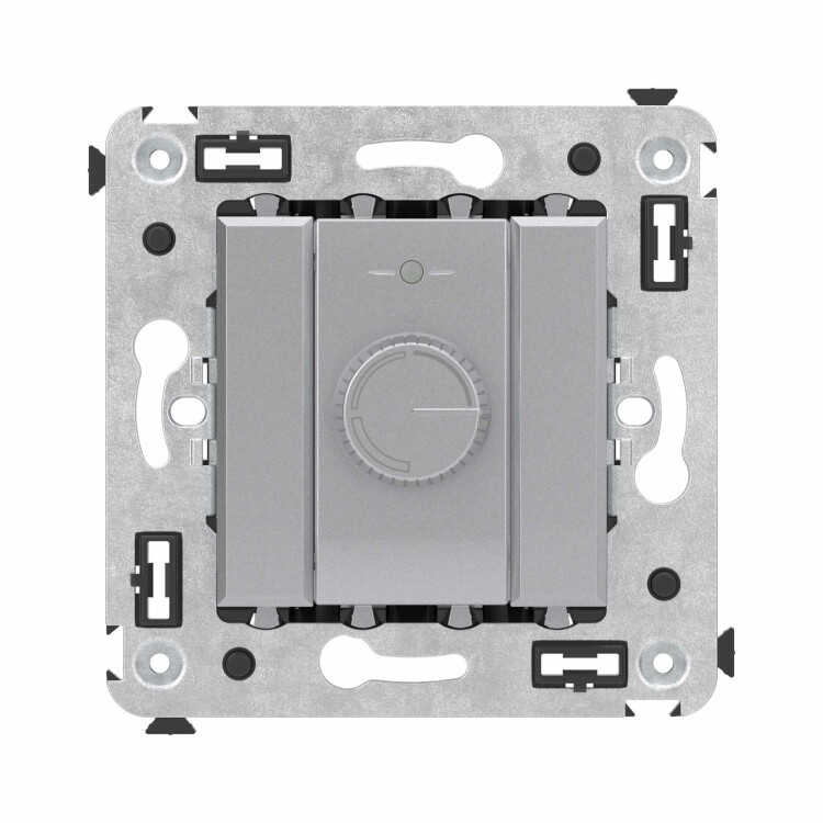 Диммер поворотный в стену, "Avanti", "Закаленная сталь" 4404133