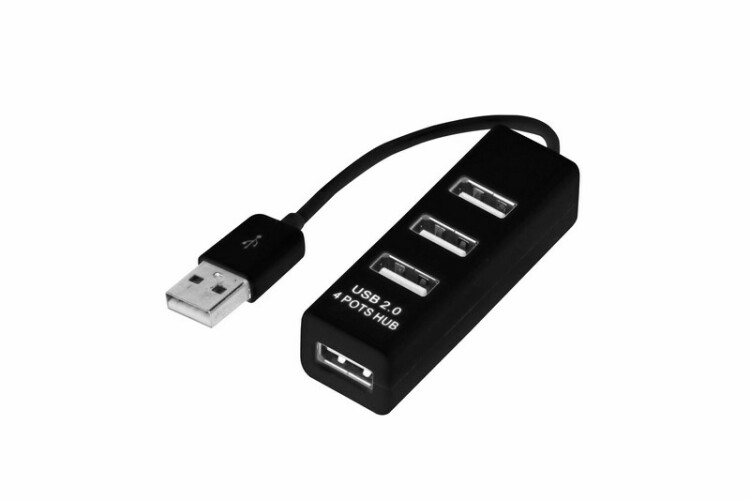 Разветвитель USB на 4 порта черн. 18-4103