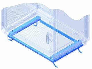 Рама для крепления напольных шкафов Conchiglia к полу Ш=910 мм, Г=330 мм 095779302