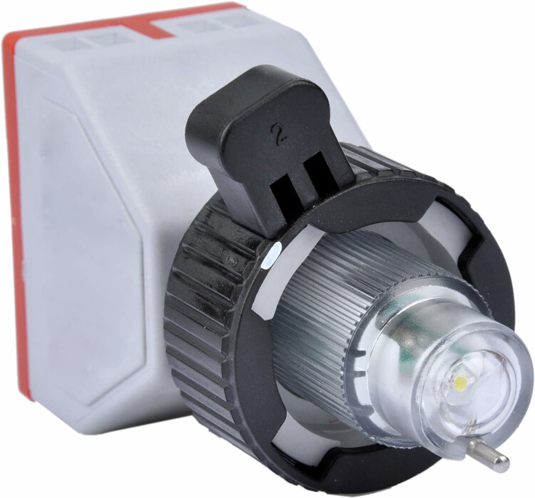 Взрывозащищенный контактный блок. кнопка с индикацией. 20-250V. 1NO 2366.127.401