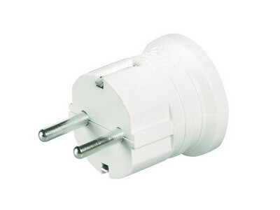 Вилка кабельная, бытовая с центральным вводом кабеля. Черная. IP20 16А 2P+E 230В DIS1302063N