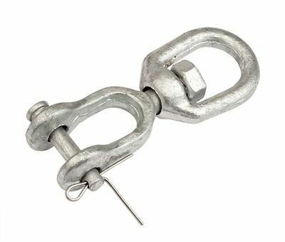 Вертлюг петля-вилка D6, оцинкованная сталь CM632006