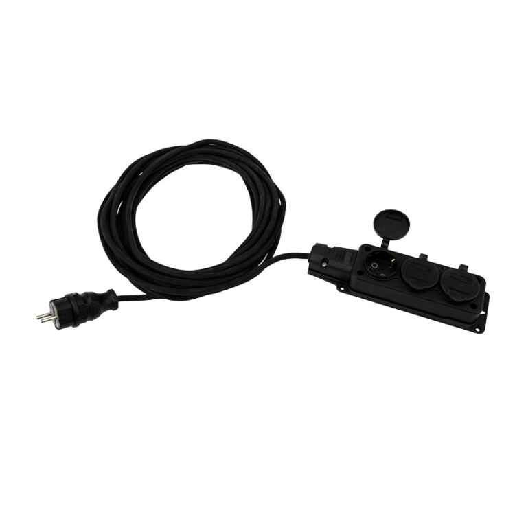 Удлинитель-шнур КГ 3х1.5, 10 м, 3 гнезда, морозостойкий, с/з, 16 А, 3500 Вт, IP44 (Сделано в России) 11-7074