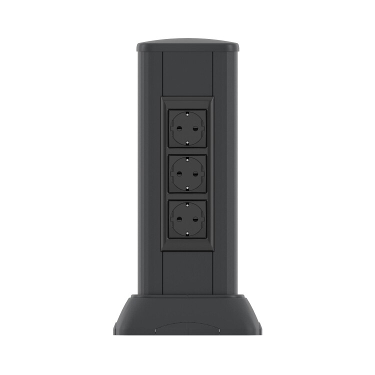 Миниколонна алюминиевая, 0.35м, цвет чёрный 19533