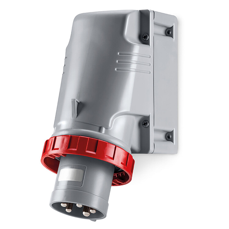 Вилка настенная IP67 63А 3P+E+N 400В DIS245M6398