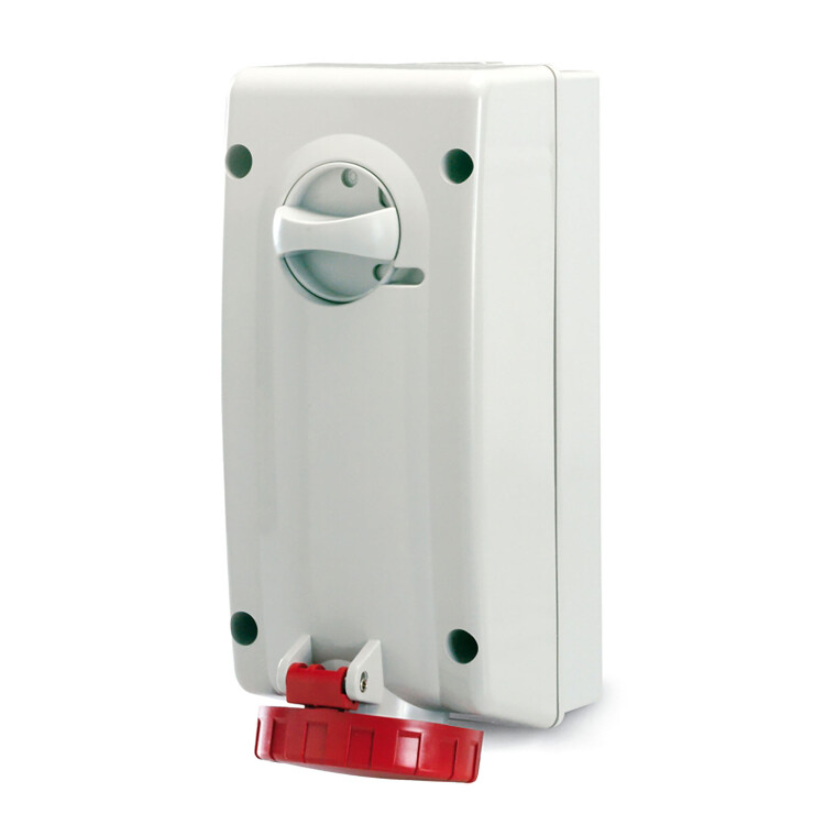 Розетка настенная с мех-ой блокировкой и боковым расположением разъема IP67 16А 3P+E+N 400В DIS5611687