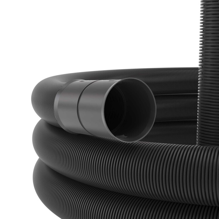 Двустенная труба ПНД гибкая дренажная д.110мм, SN6, перфорация 360град., в бухте 50м, цв 140911A