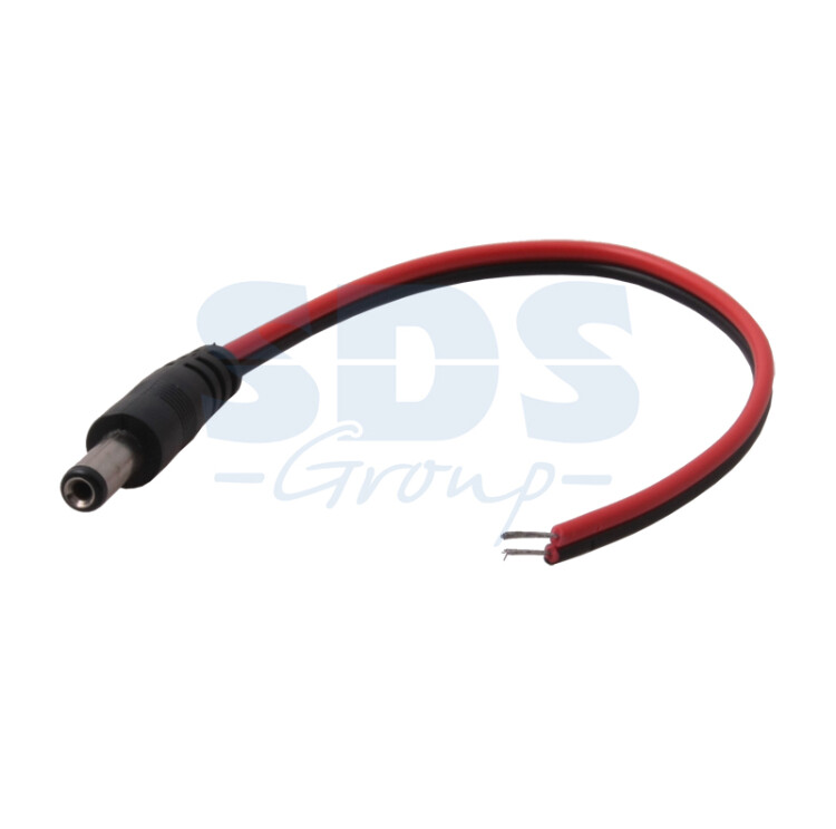 Разъем питания DC штекер 2,5х5,5мм с проводом 20 см 14-0324