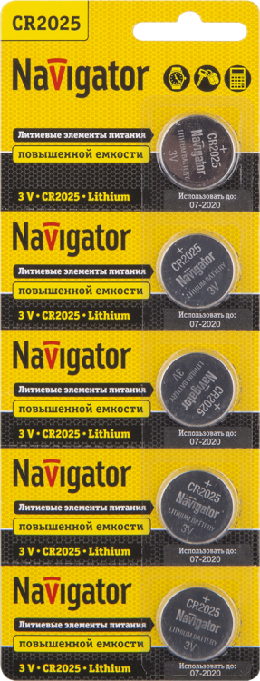 Элемент питания 94 764 NBT-CR2025-BP5 94764