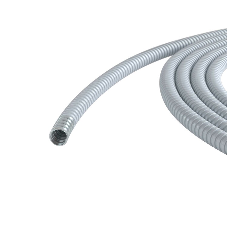 Металлорукав DN 40мм в герметичной ПВХ изоляции, Dвн 40,0 мм, Dнар 46,0,25 м, цвет серый 6071R-040