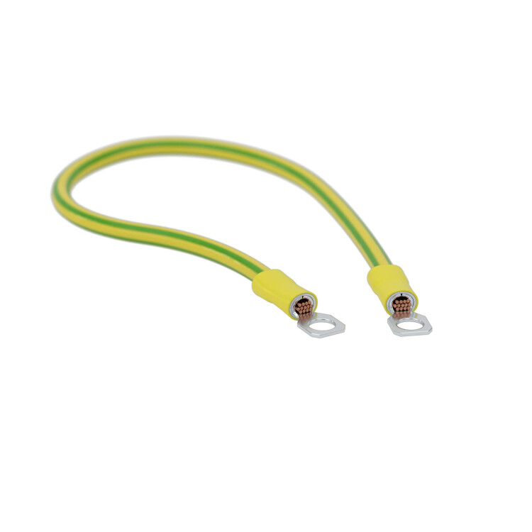 Перемычка медная сеч. 10 мм2, с наконечниками под винт М6, в компле с метизами HDZ, L 300 мм SC10L300KHDZ