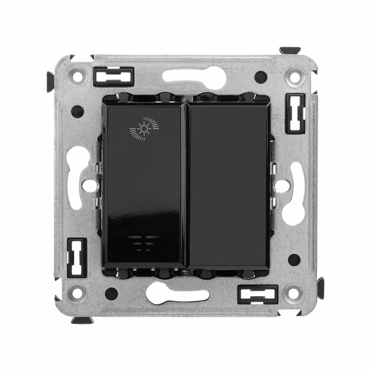 Диммер кнопочный в стену для LED ламп, "Avanti", "Черный квадрат" 4402343